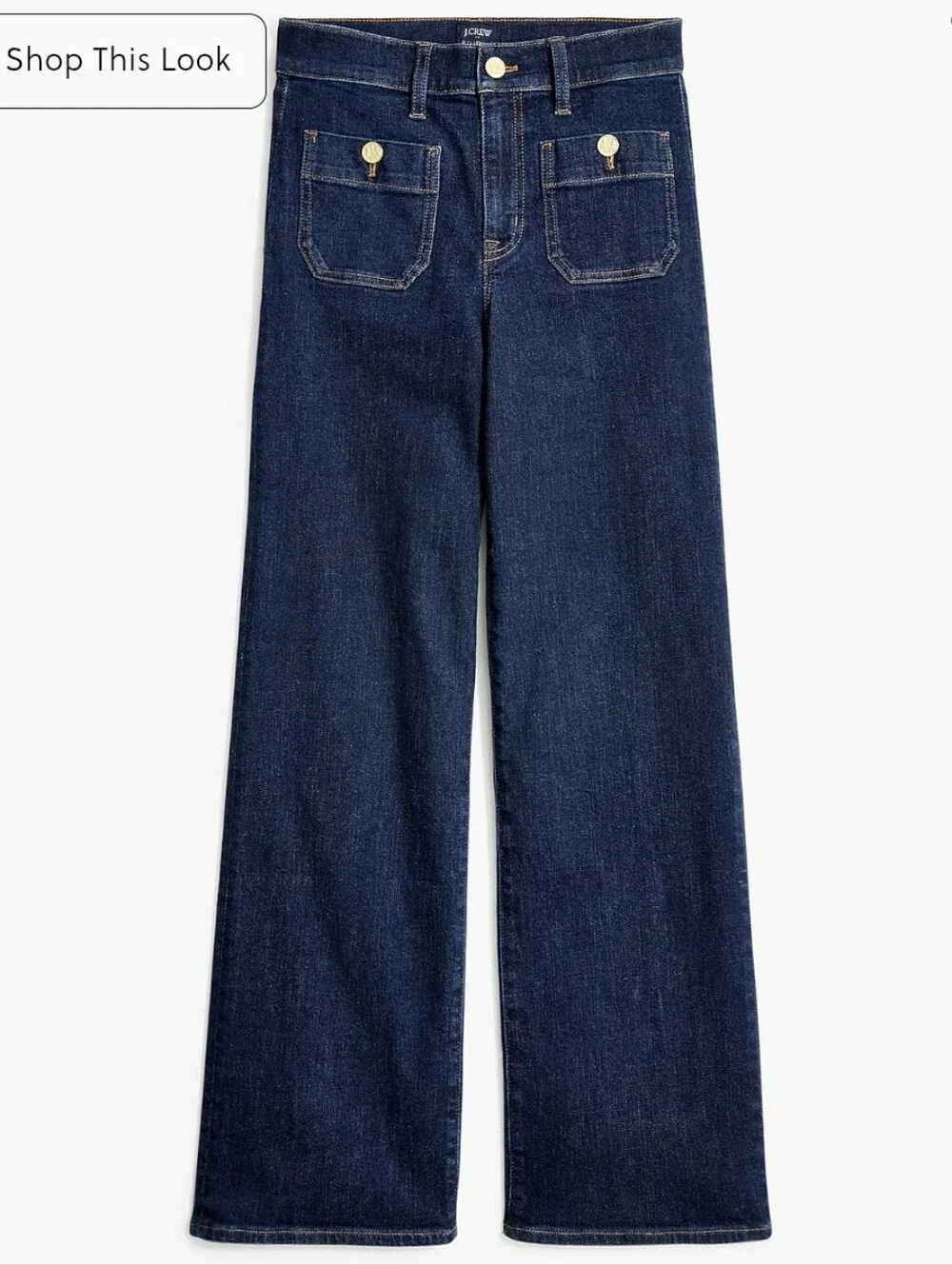 NEW J Crew Slim Wide Leg Jeans 28 Sailor Premium Denim Summer Style - Picture 4 of 12